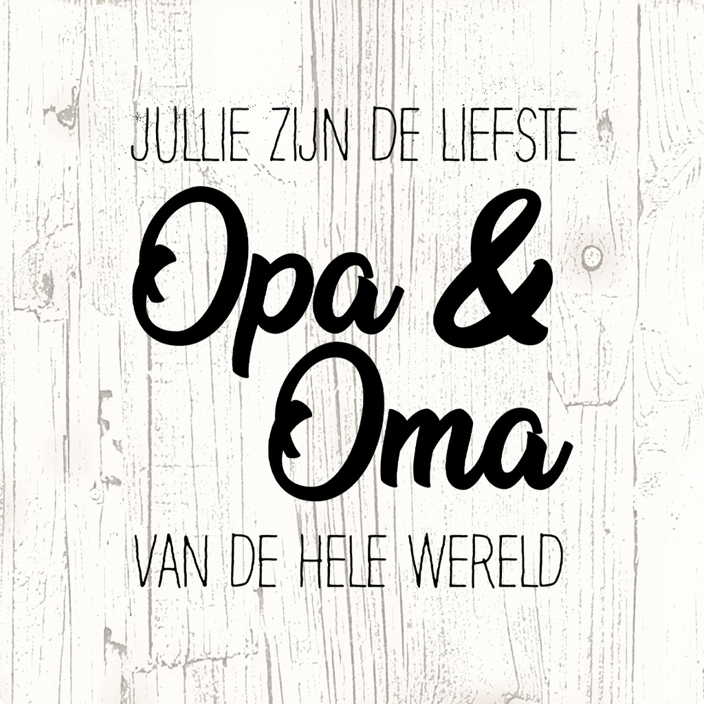 Onderzetters Liefste oma en opa