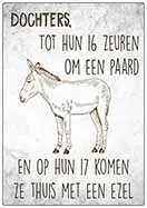 [P-058] Spreukenbordje Dochters tot hun 16